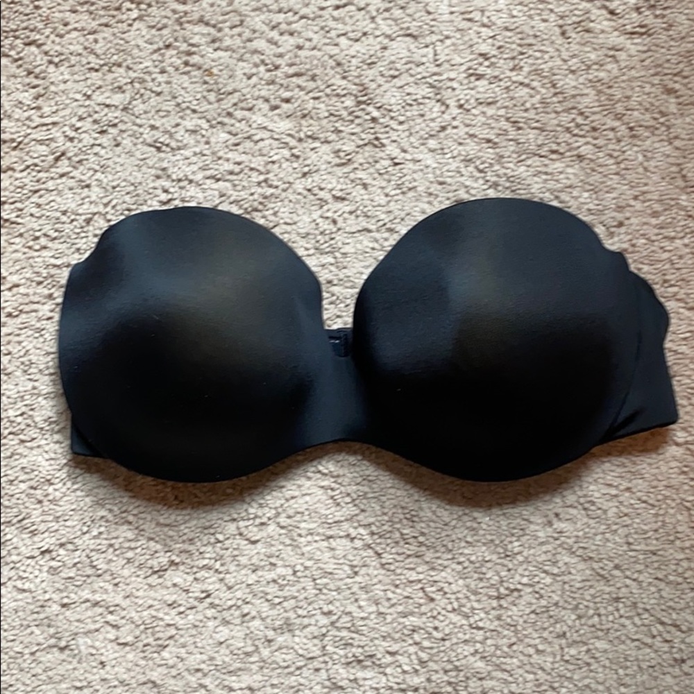True Strapless Black Bra - 34D